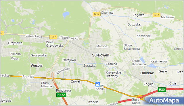 mapa Sulejówek, Sulejówek na mapie Targeo