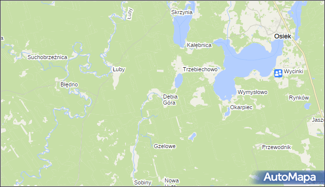 mapa Dębia Góra, Dębia Góra na mapie Targeo