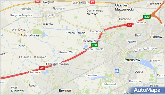 mapa Moszna-Parcela, Moszna-Parcela na mapie Targeo