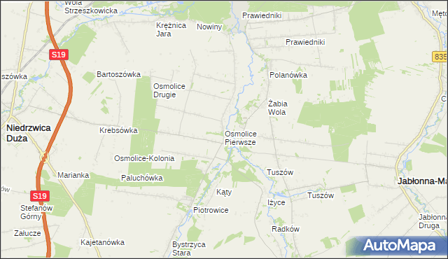 mapa Osmolice Pierwsze, Osmolice Pierwsze na mapie Targeo