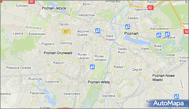 mapa Rynek Wildecki, Rynek Wildecki na mapie Targeo