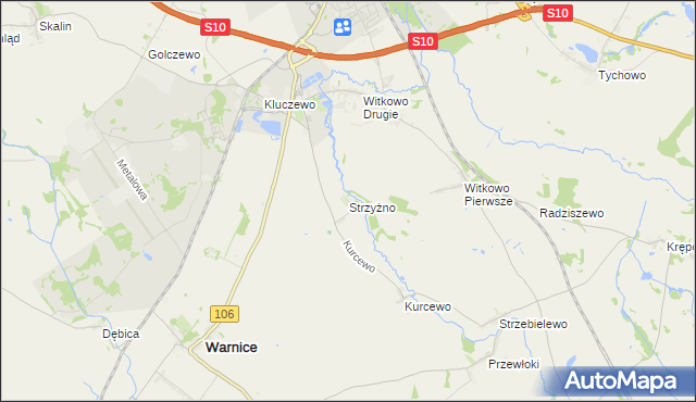 mapa Strzyżno, Strzyżno na mapie Targeo