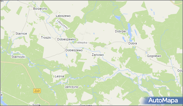 mapa Żarkowo, Żarkowo na mapie Targeo