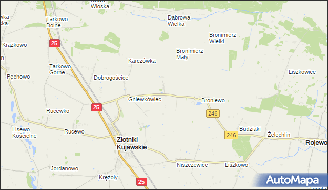 mapa Tupadły gmina Złotniki Kujawskie, Tupadły gmina Złotniki Kujawskie na mapie Targeo