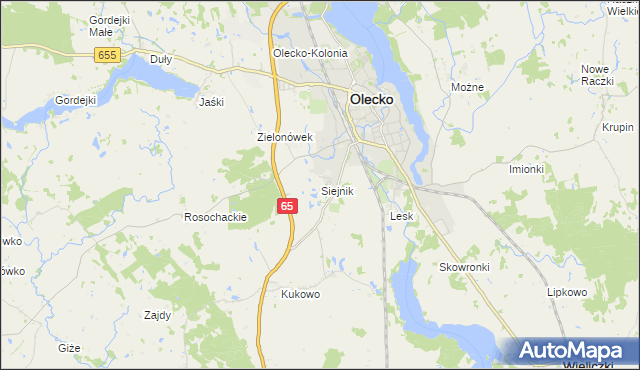 mapa Siejnik, Siejnik na mapie Targeo