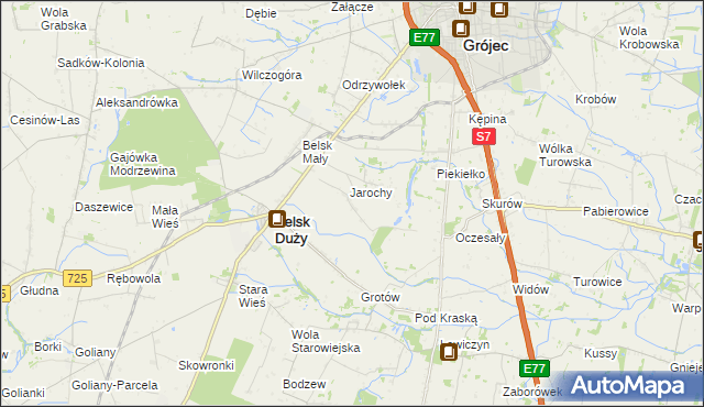 mapa Anielin gmina Belsk Duży, Anielin gmina Belsk Duży na mapie Targeo
