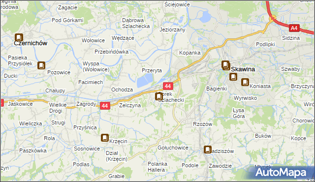 mapa Borek Szlachecki, Borek Szlachecki na mapie Targeo