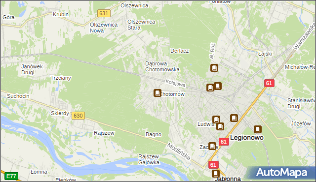 mapa Chotomów, Chotomów na mapie Targeo