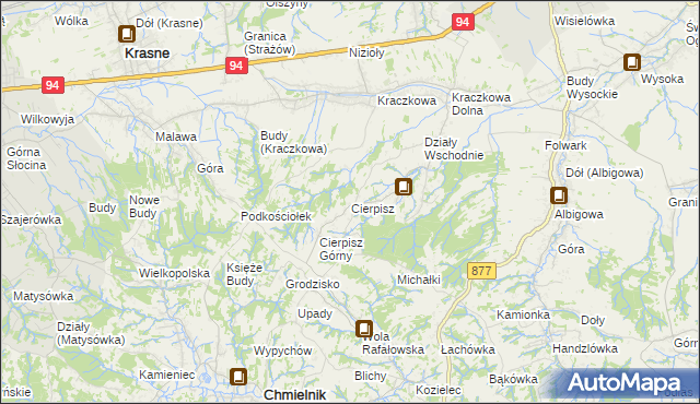 mapa Cierpisz gmina Łańcut, Cierpisz gmina Łańcut na mapie Targeo