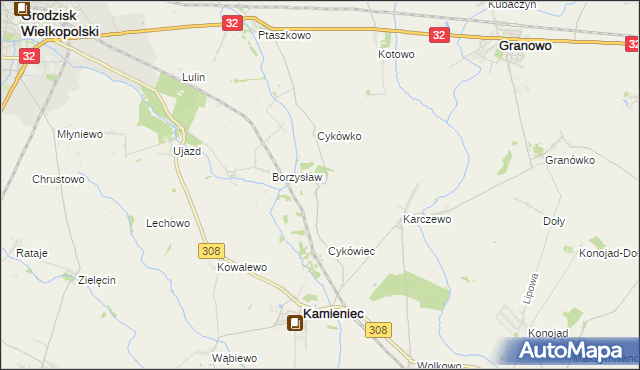 mapa Cykowo, Cykowo na mapie Targeo