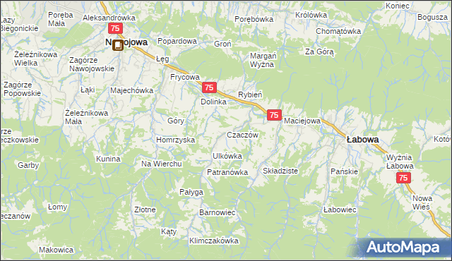 mapa Czaczów, Czaczów na mapie Targeo