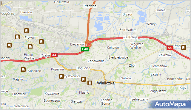 mapa Czarnochowice, Czarnochowice na mapie Targeo