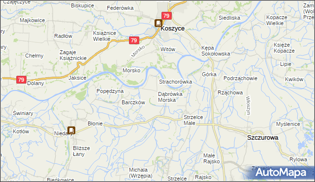 mapa Dąbrówka Morska, Dąbrówka Morska na mapie Targeo