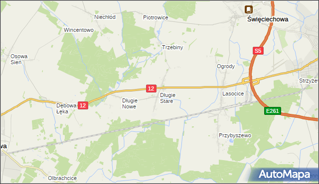 mapa Długie Stare, Długie Stare na mapie Targeo