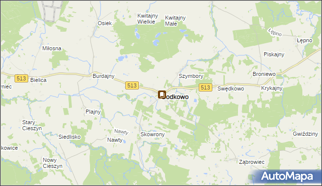 mapa Godkowo, Godkowo na mapie Targeo