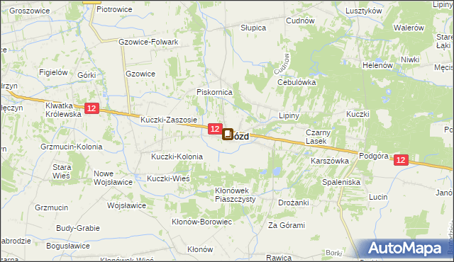 mapa Gózd powiat radomski, Gózd powiat radomski na mapie Targeo