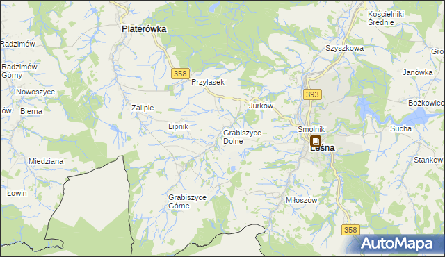 mapa Grabiszyce Dolne, Grabiszyce Dolne na mapie Targeo