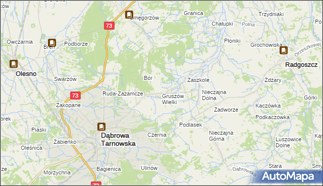 mapa Gruszów Wielki, Gruszów Wielki na mapie Targeo