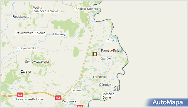 mapa Jabłeczna, Jabłeczna na mapie Targeo