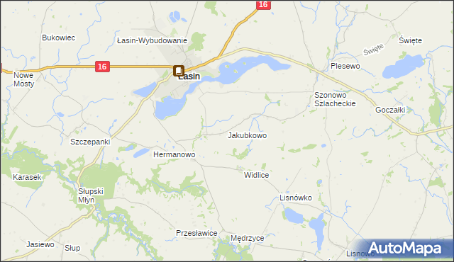mapa Jakubkowo gmina Łasin, Jakubkowo gmina Łasin na mapie Targeo