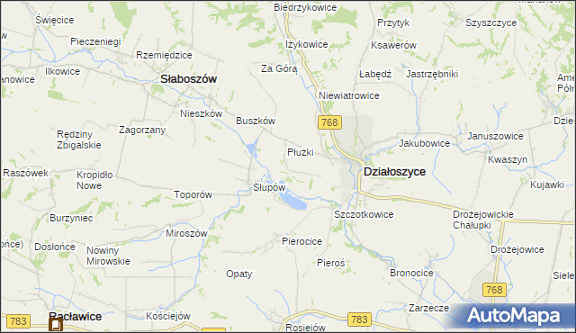 mapa Jazdowice, Jazdowice na mapie Targeo