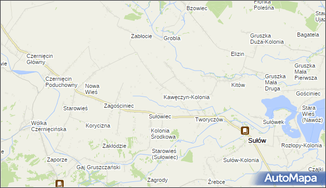 mapa Kawęczyn-Kolonia, Kawęczyn-Kolonia na mapie Targeo
