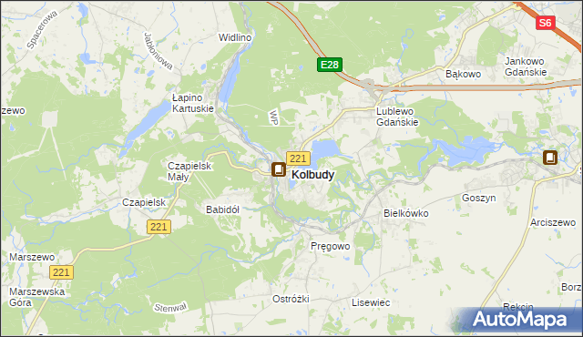 mapa Kolbudy, Kolbudy na mapie Targeo
