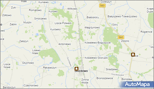 mapa Kolonia Przybyszewo, Kolonia Przybyszewo na mapie Targeo