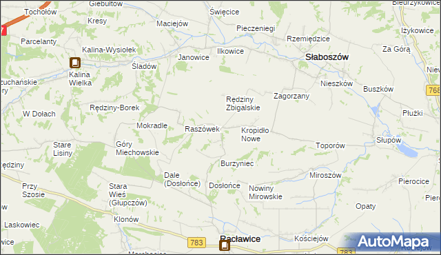 mapa Kropidło, Kropidło na mapie Targeo