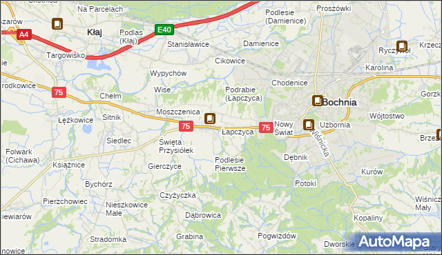 mapa Łapczyca, Łapczyca na mapie Targeo