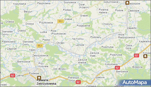 mapa Leńcze, Leńcze na mapie Targeo