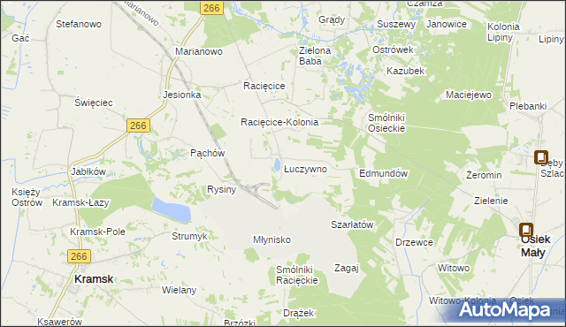 mapa Łuczywno, Łuczywno na mapie Targeo