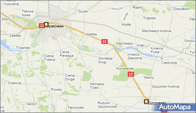 mapa Michałów Drugi, Michałów Drugi na mapie Targeo