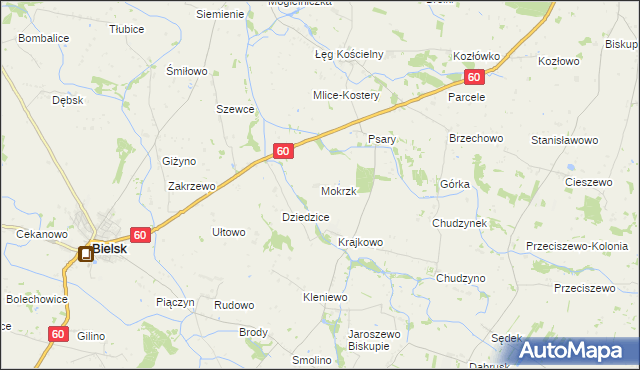 mapa Mokrzk, Mokrzk na mapie Targeo