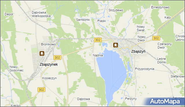 mapa Nądnia, Nądnia na mapie Targeo