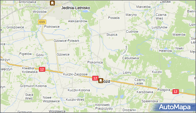 mapa Niemianowice, Niemianowice na mapie Targeo