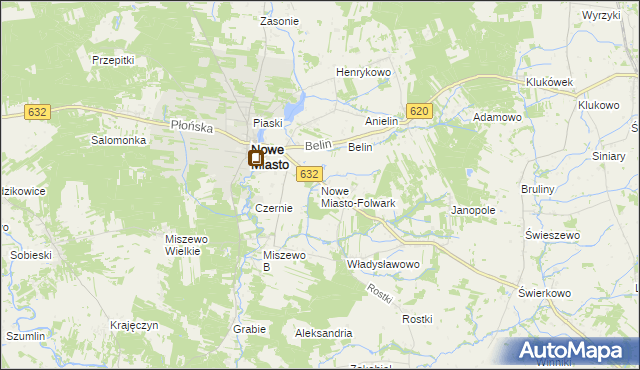 mapa Nowe Miasto-Folwark, Nowe Miasto-Folwark na mapie Targeo