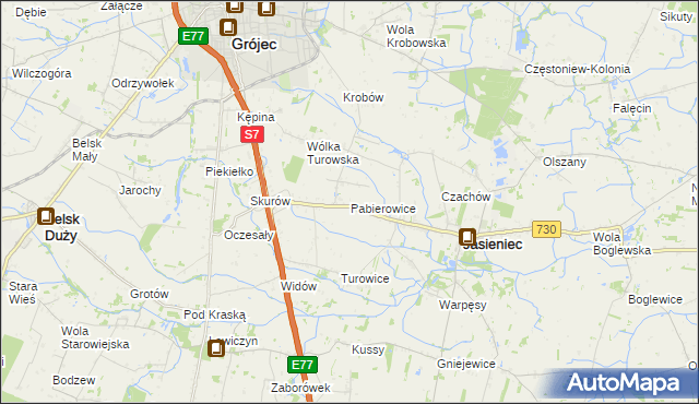 mapa Pabierowice, Pabierowice na mapie Targeo