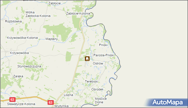 mapa Parośla, Parośla na mapie Targeo