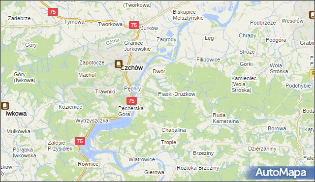 mapa Piaski-Drużków, Piaski-Drużków na mapie Targeo