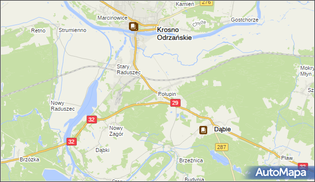 mapa Połupin, Połupin na mapie Targeo