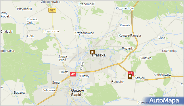 mapa Praszka, Praszka na mapie Targeo