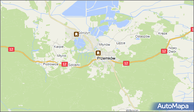 mapa Przemków, Przemków na mapie Targeo