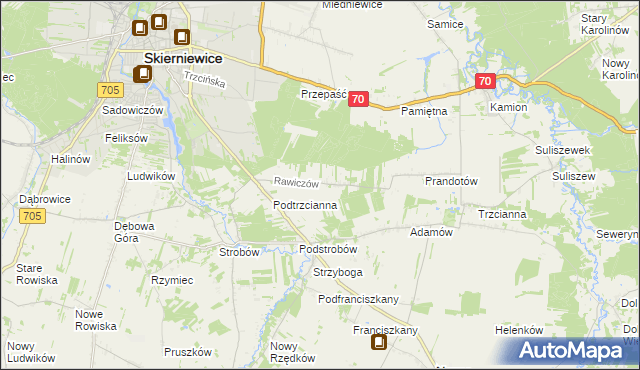 mapa Rawiczów, Rawiczów na mapie Targeo