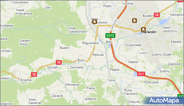 mapa Rębków, Rębków na mapie Targeo