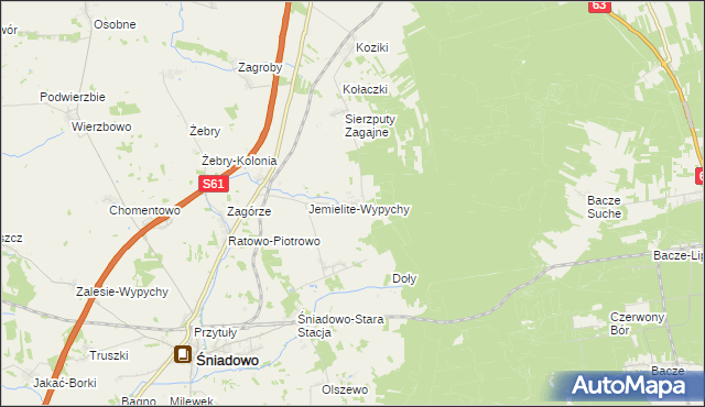 mapa Sierzputy-Marki, Sierzputy-Marki na mapie Targeo