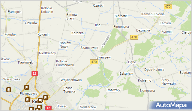 mapa Skarszew, Skarszew na mapie Targeo