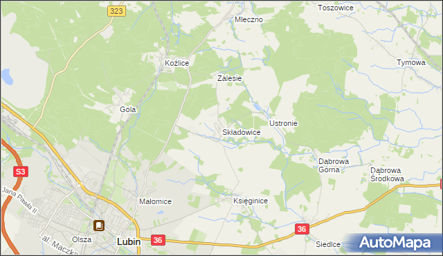 mapa Składowice, Składowice na mapie Targeo