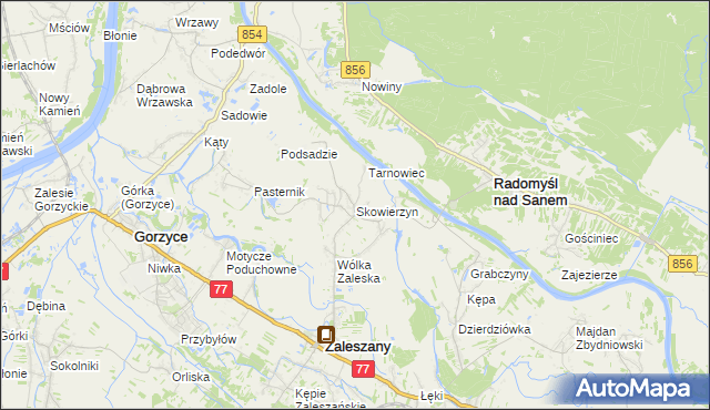 mapa Skowierzyn, Skowierzyn na mapie Targeo