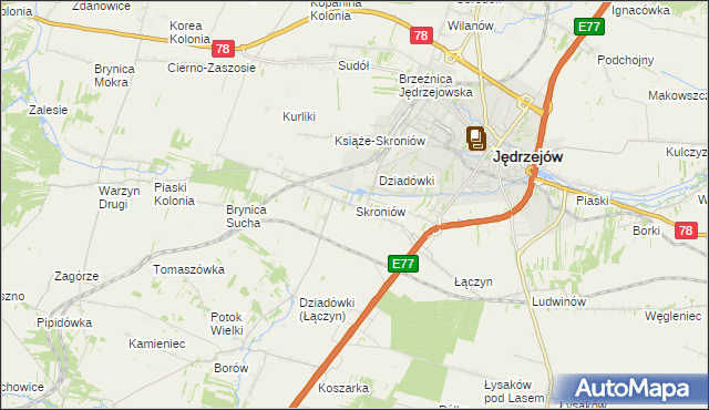 mapa Skroniów, Skroniów na mapie Targeo